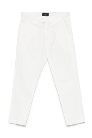 pantaloni in cotone bianco FAY KIDS | FW6P10G0019101